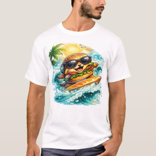 Cosmic Island Burger T-Shirt Lustiges Weltraum-E