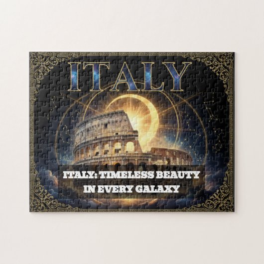 Cosmic Italy Roman Colosseum Celestial Art Puzzle (Horizontal)