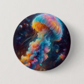 Cosmic Jellyfish Artwork Button (Vorderseite)