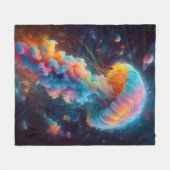 Cosmic Jellyfish Artwork Fleecedecke (Vorderseite (Horizontal))