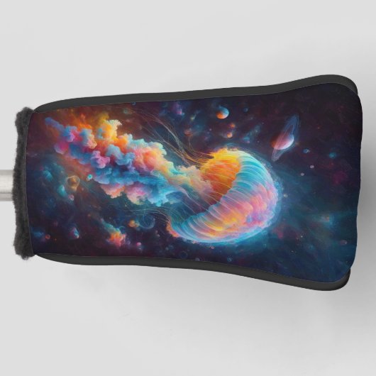 Cosmic Jellyfish Artwork Golf Headcover (Vorderseite)