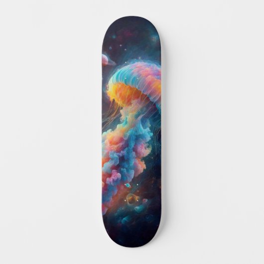 Cosmic Jellyfish Artwork Skateboard (Vorderseite)