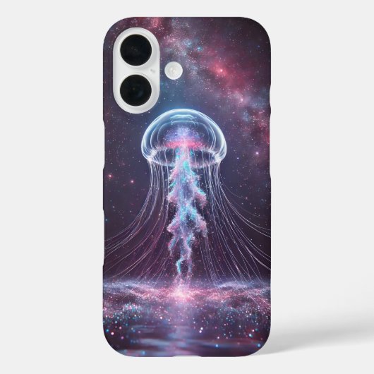 Cosmic Jellyfish iPhone 16 Hülle (Rückseite)