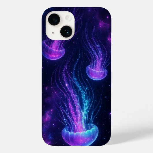 Cosmic Jellyfish Space Aesthetic iPhone Case (Rückseite)