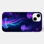 Cosmic Jellyfish Space Aesthetic iPhone Case (Rückseite (Horizontal))