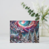 Cosmic Jeweled Rentier Postkarte (Stehend Vorderseite)