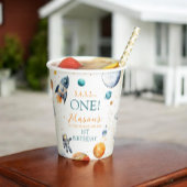 Cosmic Journey Boy Erster Geburtstag Pappbecher