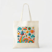Cosmic Joy Tote Bag Design Tragetasche (Vorne)