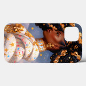 Cosmic Lady African American Fantasy Art Case-Mate iPhone Hülle (Rückseite (Horizontal))