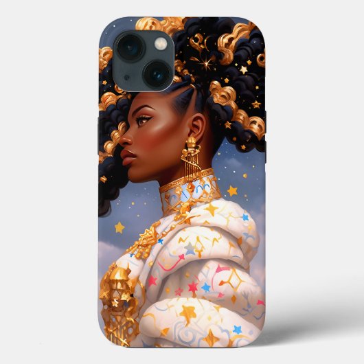 Cosmic Lady African American Fantasy Art Case-Mate iPhone Hülle (Rückseite)