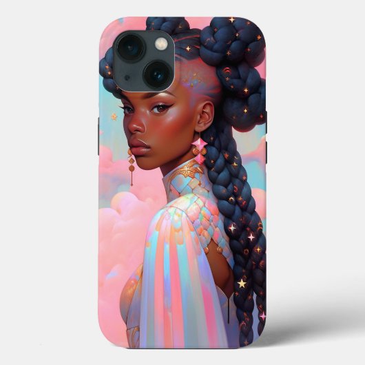 Cosmic Lady African American Fantasy Art Case-Mate iPhone Hülle (Rückseite)