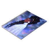 Cosmic Lady African American Fantasy Art Notizblock (Linke Seite)