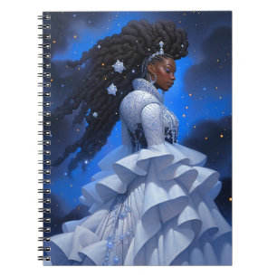 Cosmic Lady African American Fantasy Art Notizblock