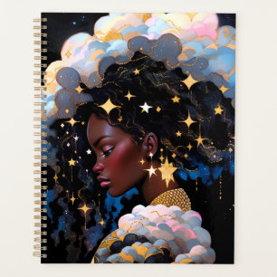 Cosmic Lady African American Fantasy Art Planer