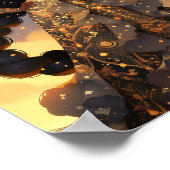 Cosmic Lady African American Fantasy Art Poster (Ecke)