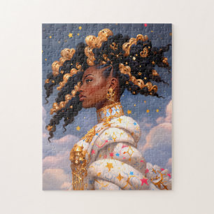 Cosmic Lady African American Fantasy Art Puzzle