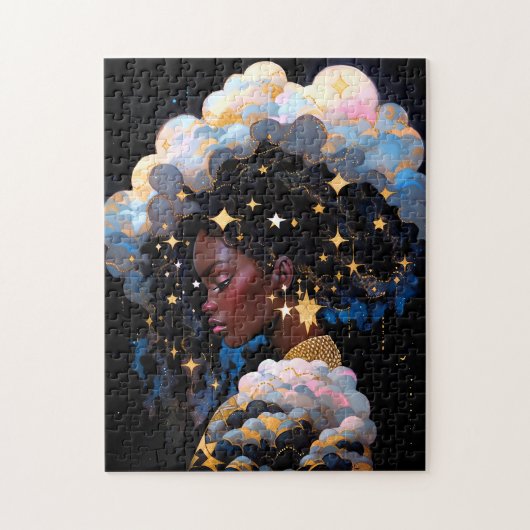 Cosmic Lady African American Fantasy Art Puzzle (Vertikal)
