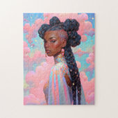 Cosmic Lady African American Fantasy Art Puzzle (Vertikal)