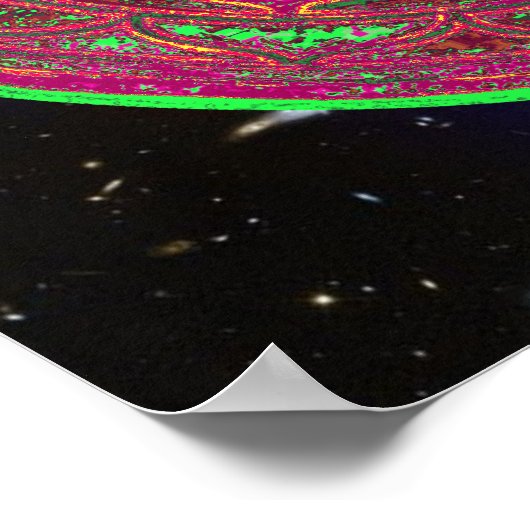 Cosmic Lakshmi Mandala Poster (Ecke)