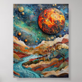 Cosmic Landscape Fantasy Art Poster (Vorne)