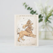 Cosmic Leo Zodiac Postkarte (Stehend Vorderseite)
