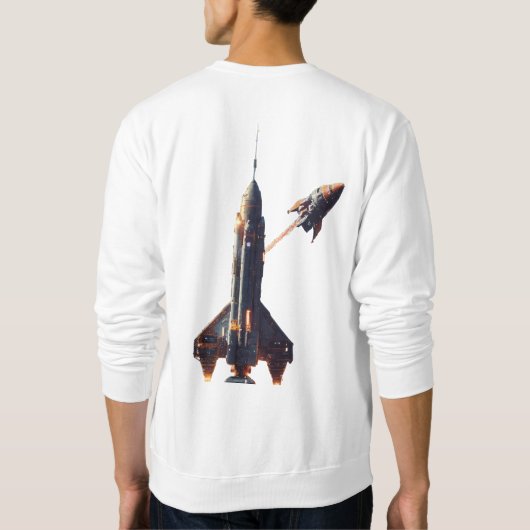 "Cosmic Liftoff: T-Shirts zur Raumfahrt" (Rückseite)