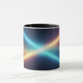 Cosmic Light Collision Glowing Space Abstract Tasse (Zentrum)