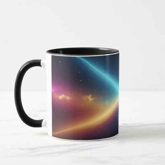Cosmic Light Collision Glowing Space Abstract Tasse (Links)