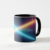 Cosmic Light Collision Glowing Space Abstract Tasse (VorderseiteRechts)