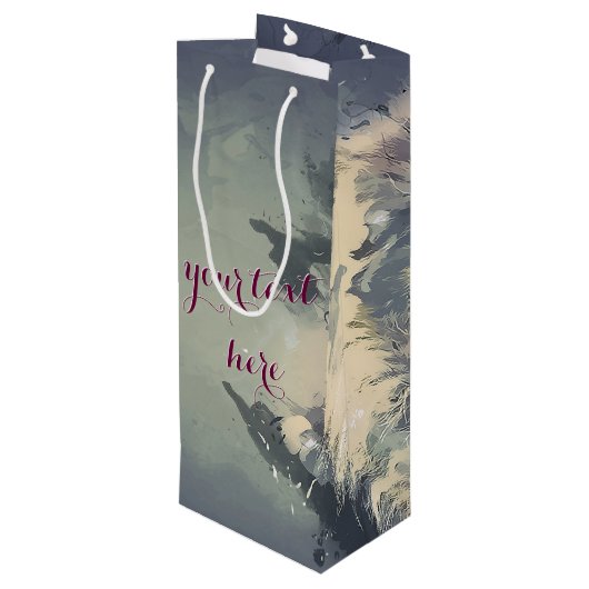 COSMIC LIKING | Geschenktasche - Wein Geschenktüte Für Weinflaschen (Rückseite Schrägansicht)