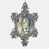 COSMIC LIKING | Zinnschneeflocken Schneeflocken Zinn-Ornament (Links)