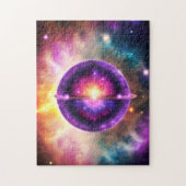 Cosmic Lila Blue Mystical Interstellary Object Puzzle (Vertikal)