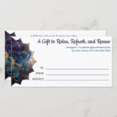 Cosmic Lila Boho Mandala Geschenkkarte (Vorne/Hinten)