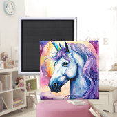 Cosmic Lila Unicorn Magnet