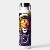 Cosmic Lion Astronaut Mug | Bold Space Art Coffee  Trinkflasche (Vorne)