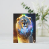 Cosmic Lion Postcard Postkarte (Stehend Vorderseite)
