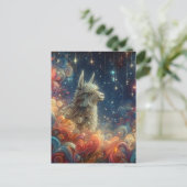 Cosmic Llama Postkarte (Stehend Vorderseite)