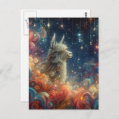 Cosmic Llama Postkarte (Vorne/Hinten)