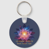 Cosmic Lotus Flower | Galaxy Bloom Energy Schlüsselanhänger (Vorderseite)