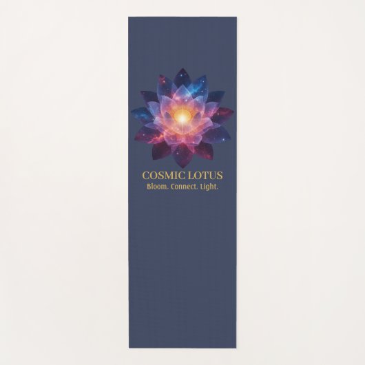 Cosmic Lotus Flower | Galaxy Bloom Energy Yogamatte (Vorderseite)