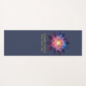 Cosmic Lotus Flower | Galaxy Bloom Energy Yogamatte (Vorderseite (Horizontal))