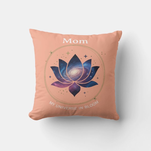 Cosmic Lotus Flower Mom Bloom Kissen (Vorderseite)