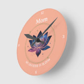Cosmic Lotus Flower Mom Bloom Runde Wanduhr (Winkel)