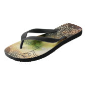 Cosmic Lotus Mandala Boho Flip Flops Badesandalen (Schrägansicht)