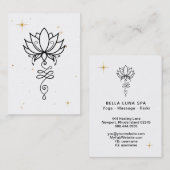 *~* Cosmic Lotus Nirvana Sacred Geometry Business Visitenkarte (Vorne/Hinten)