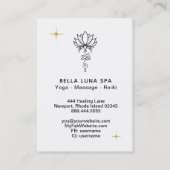 *~* Cosmic Lotus Nirvana Sacred Geometry Business Visitenkarte (Rückseite)