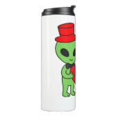 Cosmic Love: Alien Bride and Groom Wedding Martian Thermosbecher (Nach links gedreht)