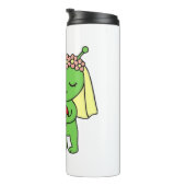 Cosmic Love: Alien Bride and Groom Wedding Martian Thermosbecher (Nach rechts gedreht)
