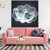 Cosmic Lullaby - Wrapped Canvas Leinwanddruck (Insitu (Wohnzimmer))