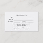 *~* Cosmic Lunar Universe Geschenkgutschein Visitenkarte (Rückseite)